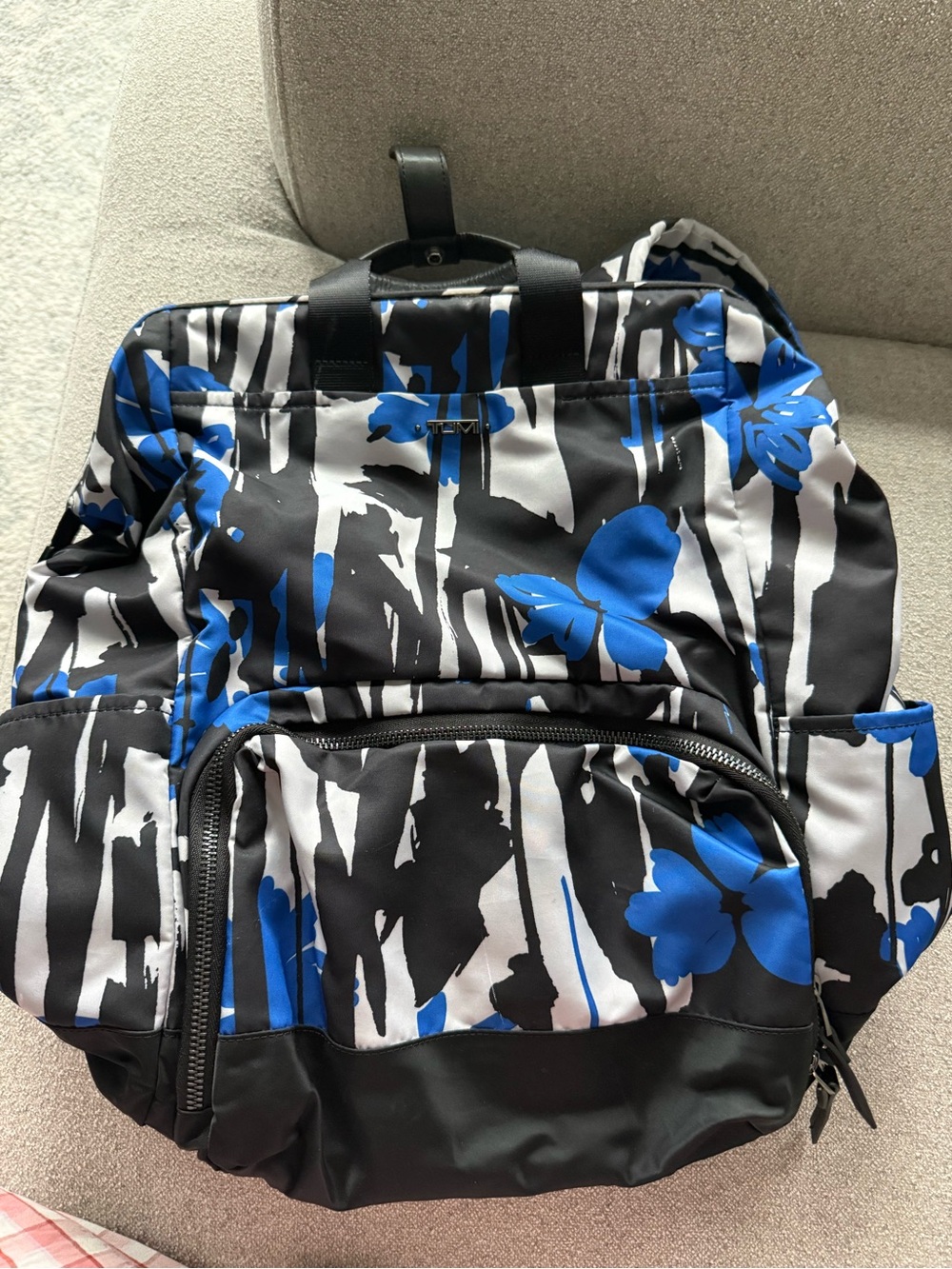 Tumi Floral Black Backpack - Top loading